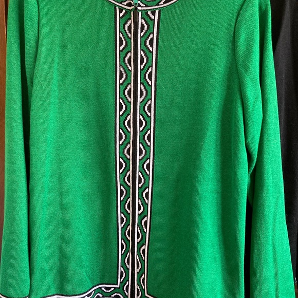 Eric Stevens Vintage green knit pant suit - Picture 2 of 5